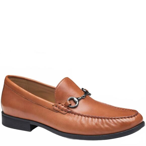 NEW JOHNSTON & MURPHY men\'s harrison bit loafer in cognac